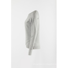 Grey knitting athletic pullover